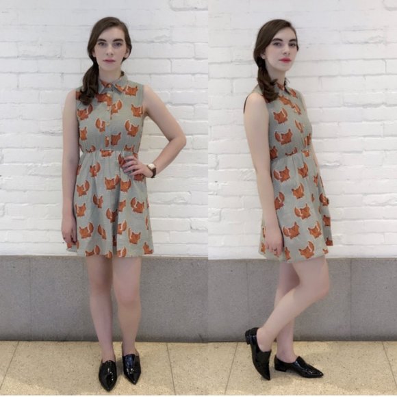 NWT La Vie Lente Little Fox Dress - Picture 3 of 7